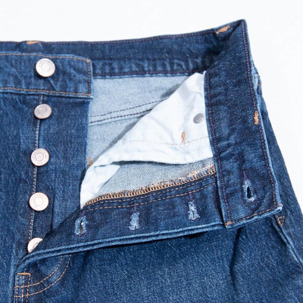 Gap Jeans Womens 10 - 30x26 Cheeky Straight Hi Rise Button Fly Dark Blue Wash - Picture 6 of 10
